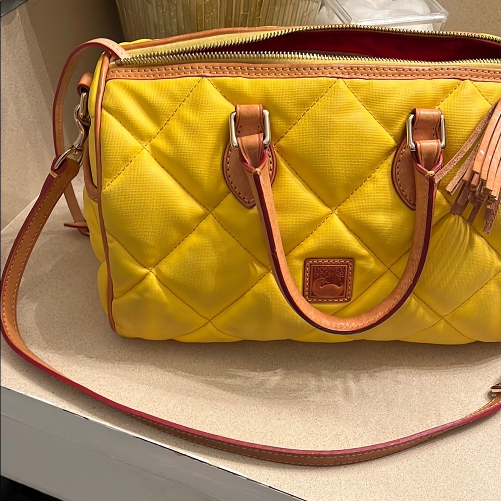 Dooney & Bourke Yellow Quilted Leather Bag